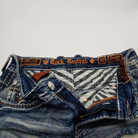 Rock Revival Men's Jeans "Fincher" Slim Boot - Picture 4 of 12